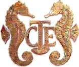 Chuan Thai Enterprise emblem — twin seahorses flanking CTE monogram